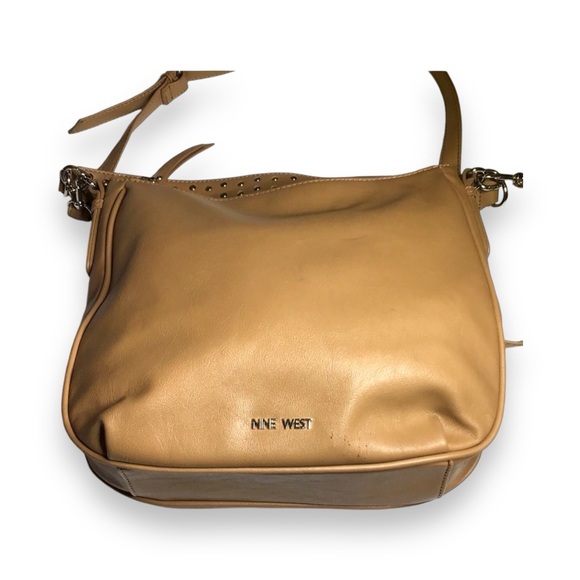 Nine West Zipper Closure Shoulder Bag - Camel - Picture 3 of 12